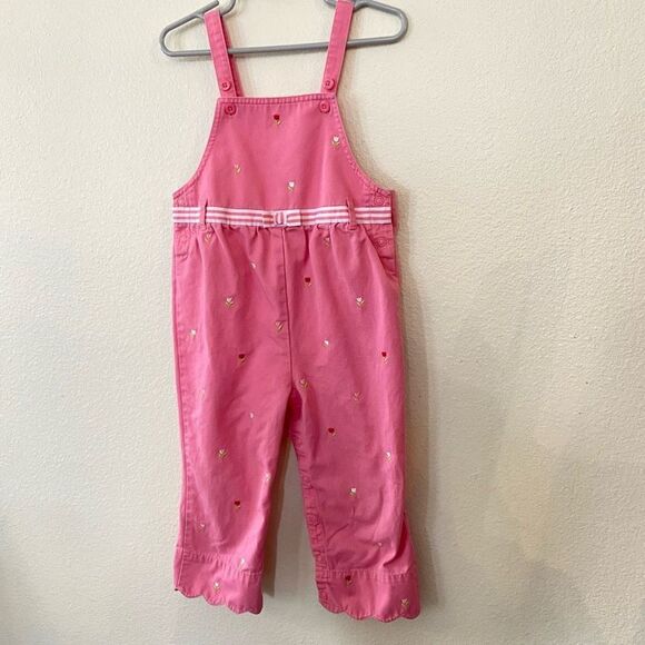 Y2K Gymboree Pink Floral Overalls - Picture 3 of 5